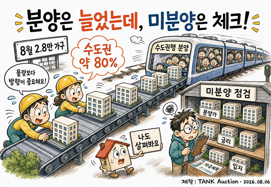 분양은 늘었는데, 미분양은 체크!